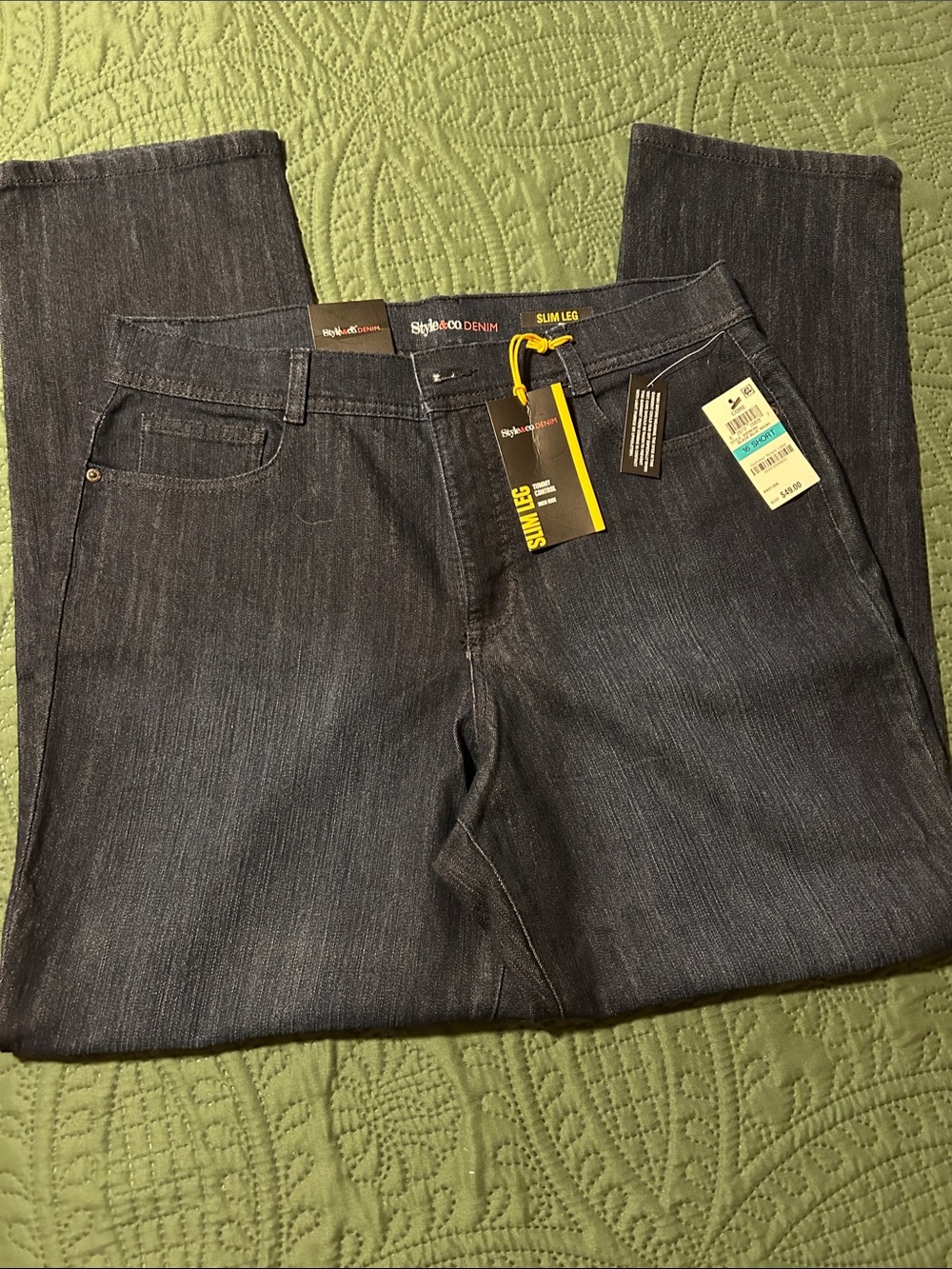 Style & Co. Women's Straight Leg Jeans in Dark Indigo